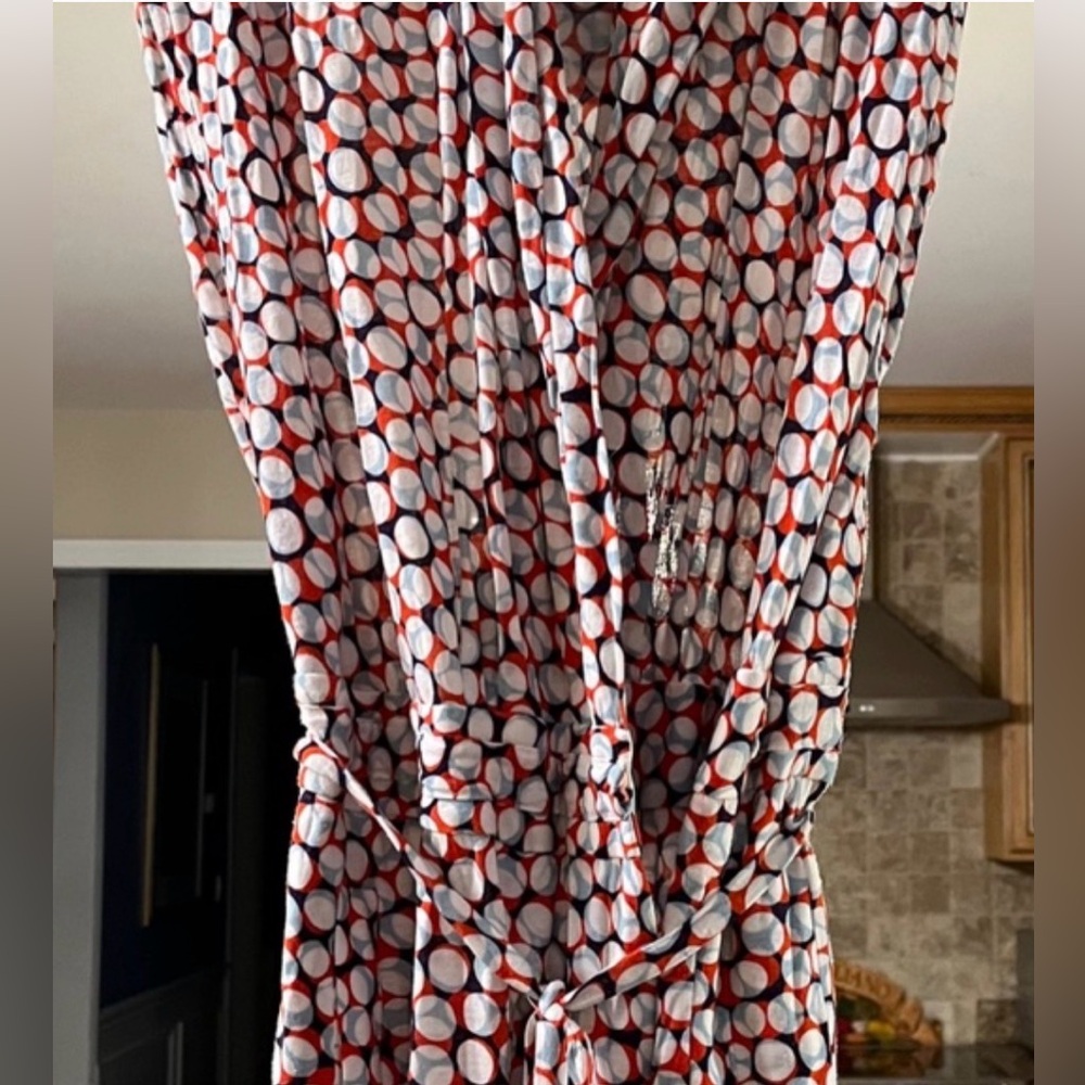 $398 Diane Von Furstenberg Sleeveless Hooded Romper in Dot Print - Picture 9 of 13